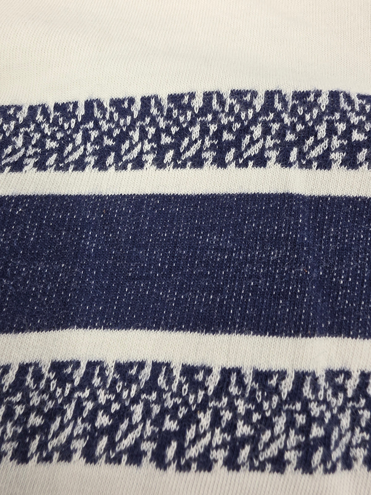 Christian Dior White and Navy Blue Signature Band T-Shirt, Size Medium