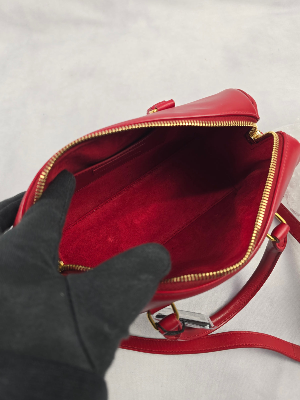 Saint Laurent Classic Baby Duffle Red leather Shoulder bag