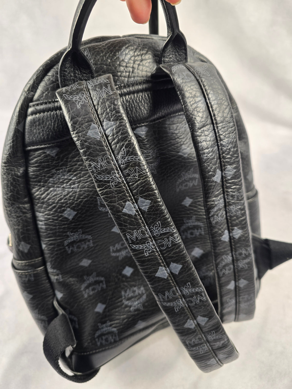 MCM Small BlackVisetos Backpack