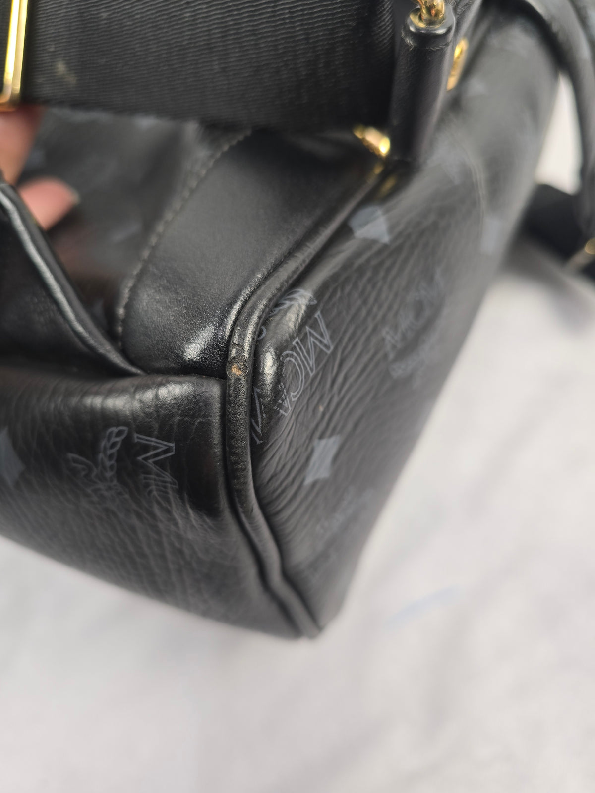 MCM Small BlackVisetos Backpack