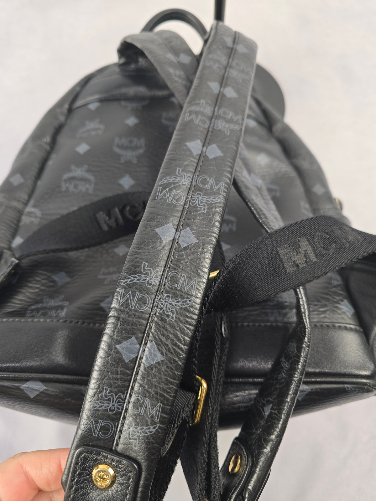 MCM Small BlackVisetos Backpack