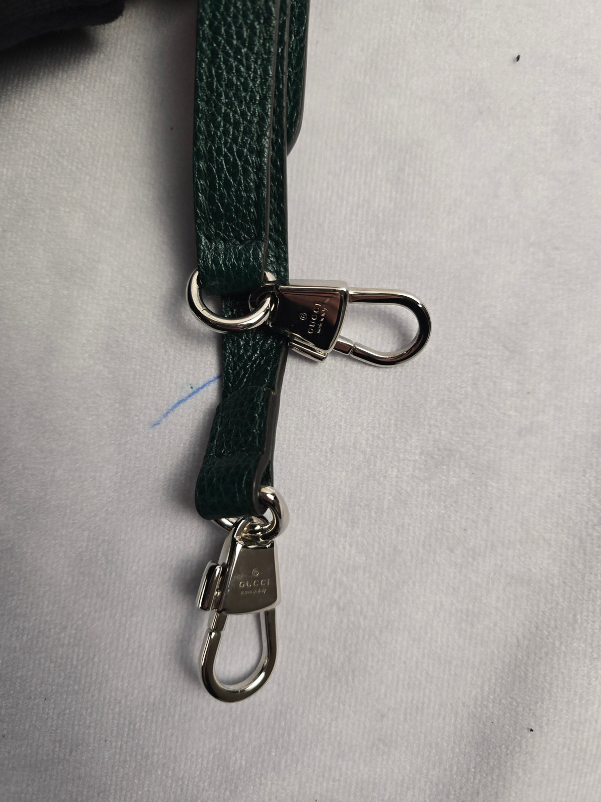 Gucci Grained Calfskin Small Zumi Two-Way Bag in Vintage Green