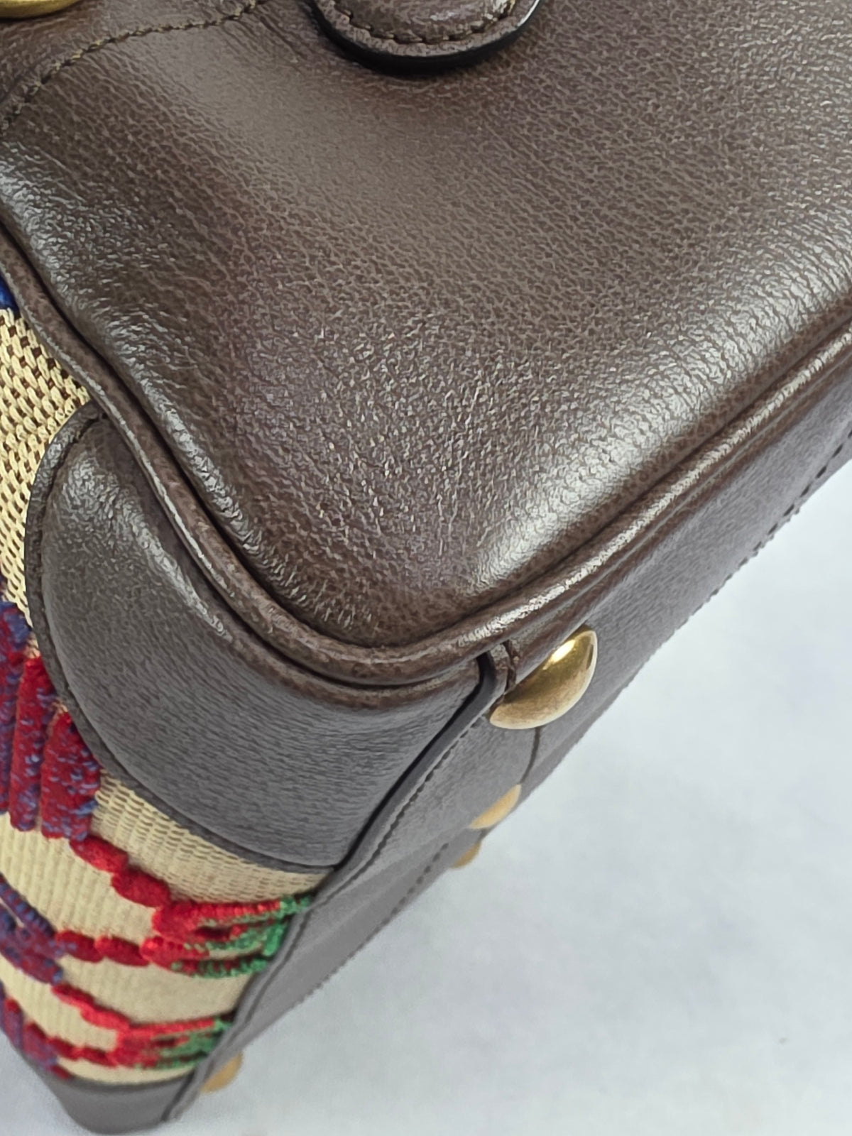 Gucci x adidas Web GG Monogram Trefoil Canvas Medium Bowling Bag