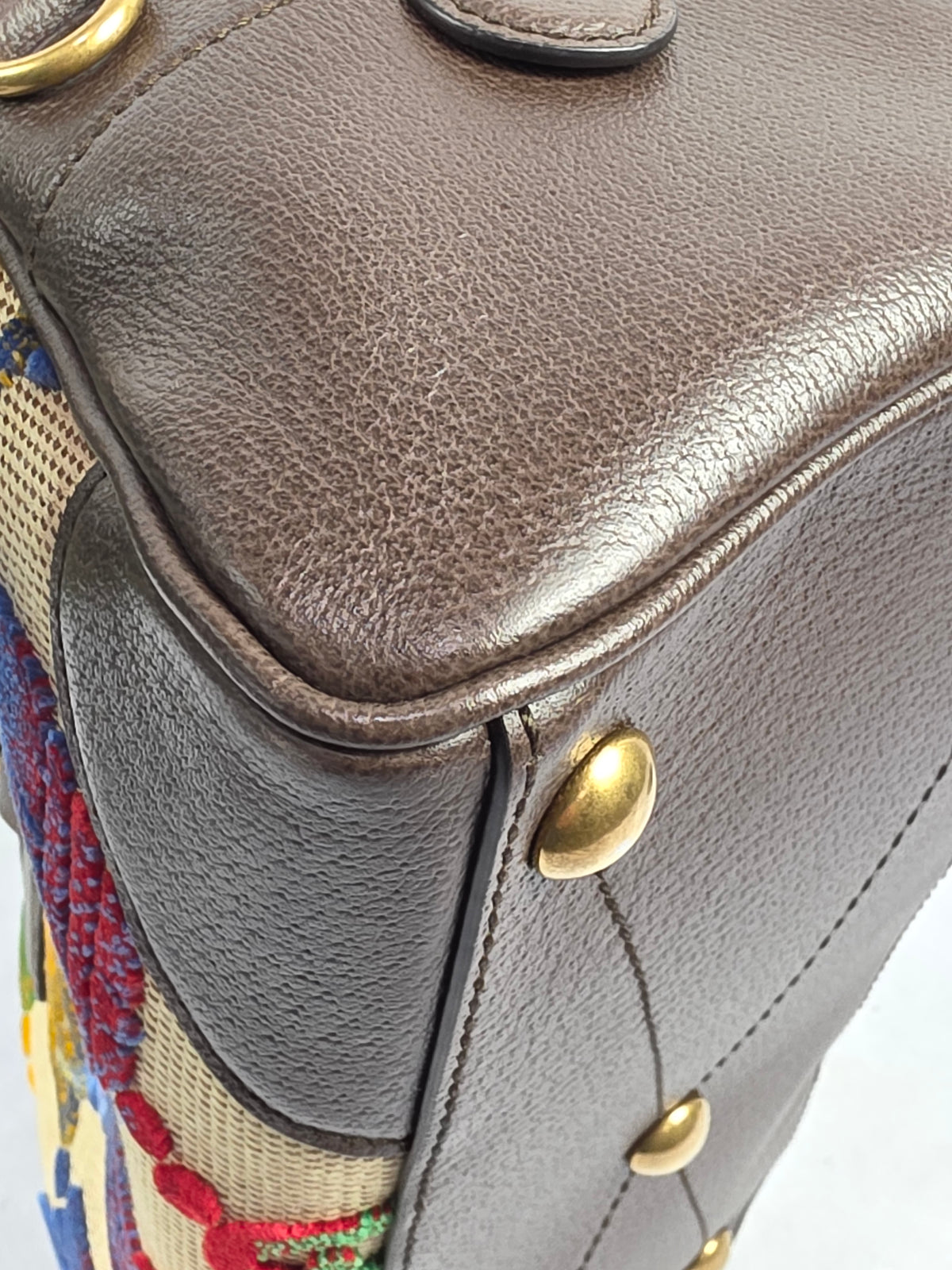 Gucci x adidas Web GG Monogram Trefoil Canvas Medium Bowling Bag