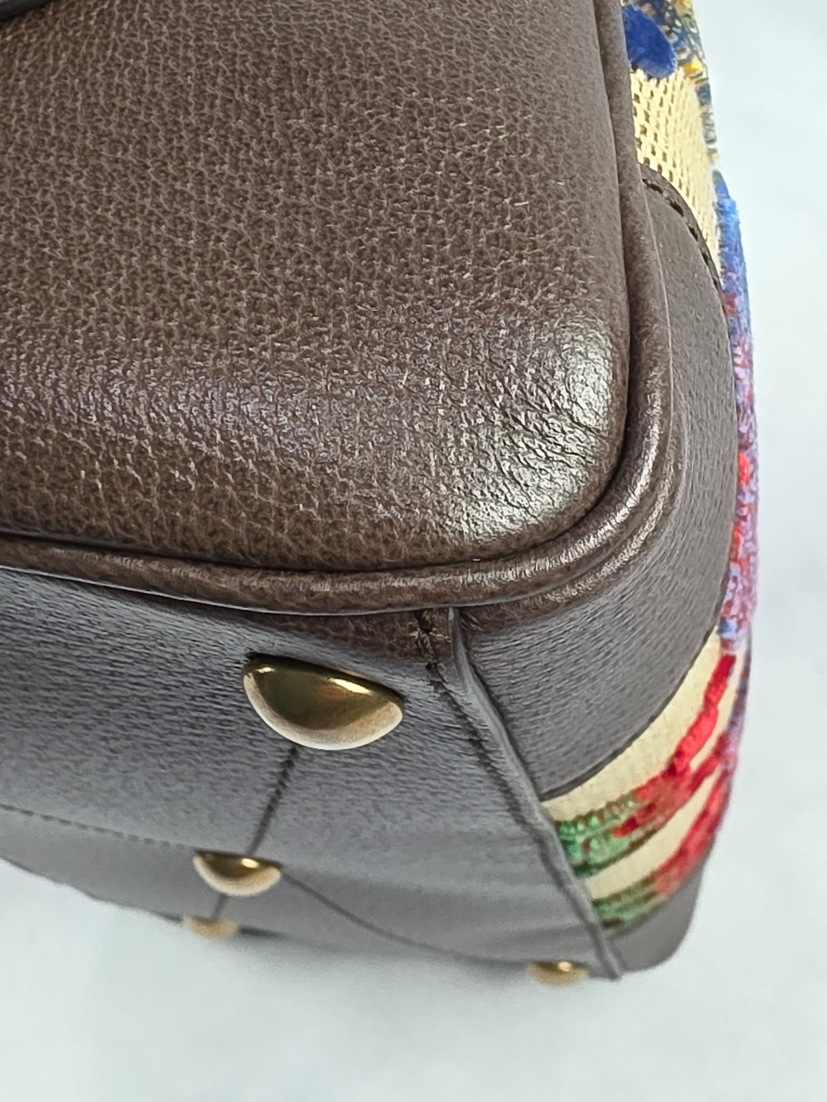 Gucci x adidas Web GG Monogram Trefoil Canvas Medium Bowling Bag