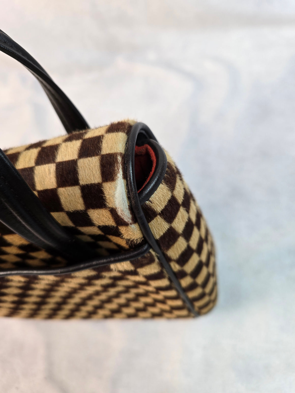 Louis Vuitton Limited Edition Ponyhair Damier Sauvage Lionne Satchel