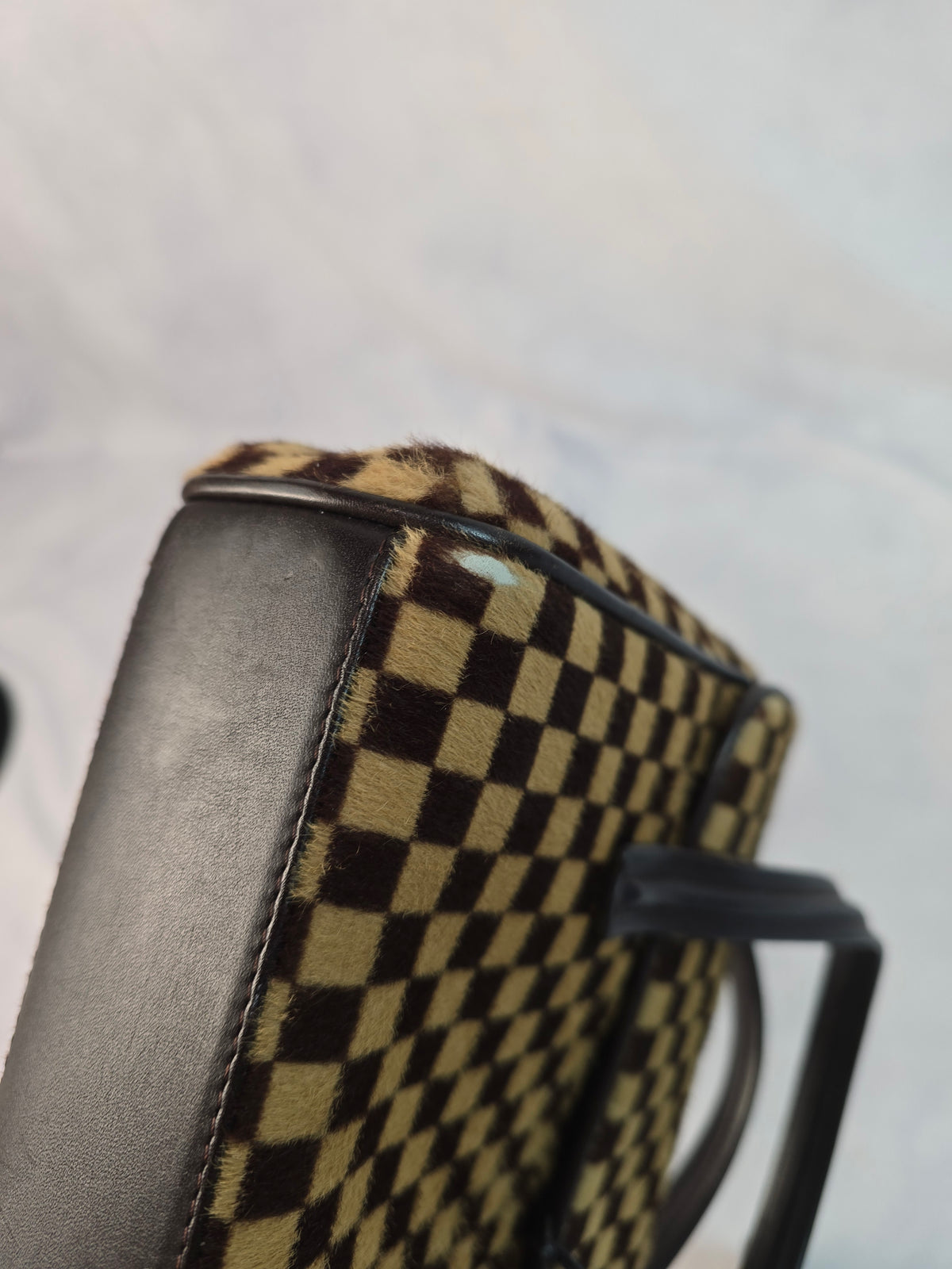 Louis Vuitton Limited Edition Ponyhair Damier Sauvage Lionne Satchel