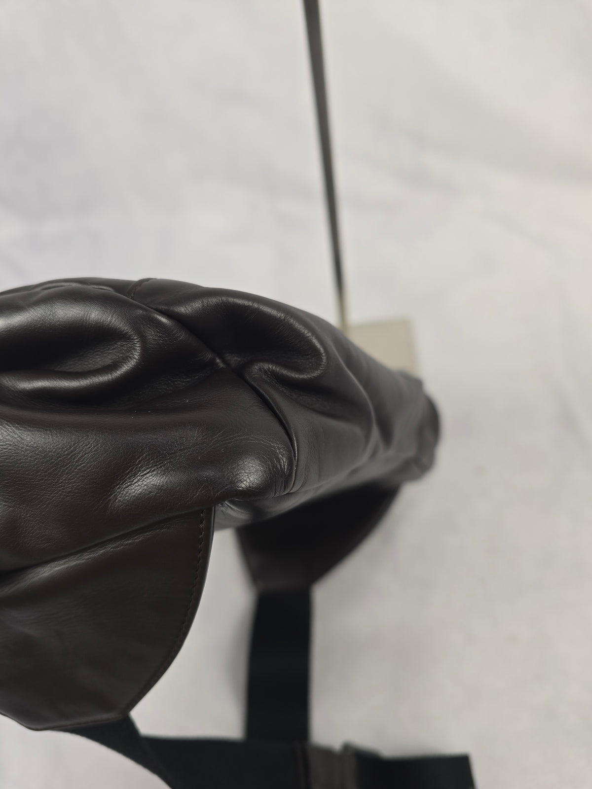 Bottega Venetta Unisex Dark Brown Calfskin Belt /Sling Bag