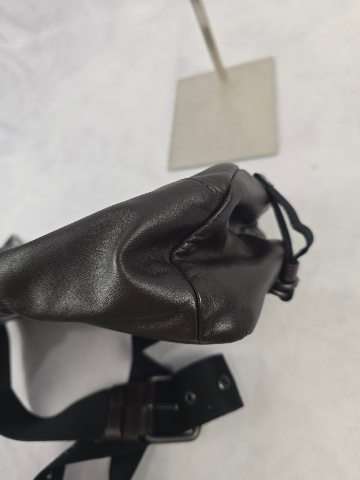 Bottega Venetta Unisex Dark Brown Calfskin Belt /Sling Bag
