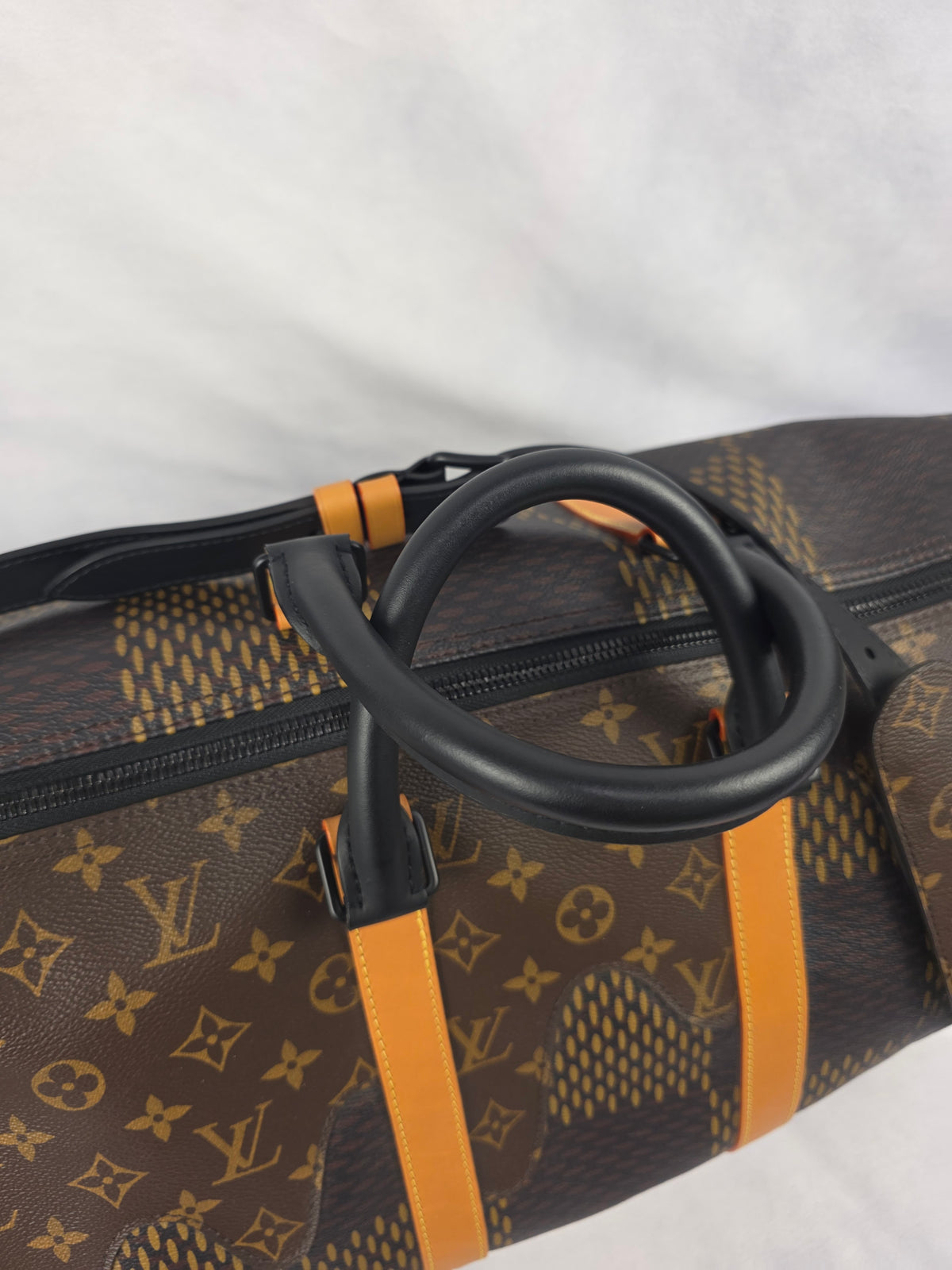Louis Vuitton x Nigo Keepall Bandoulière 50 Giant Damier Ébène/Monogram, DR2270