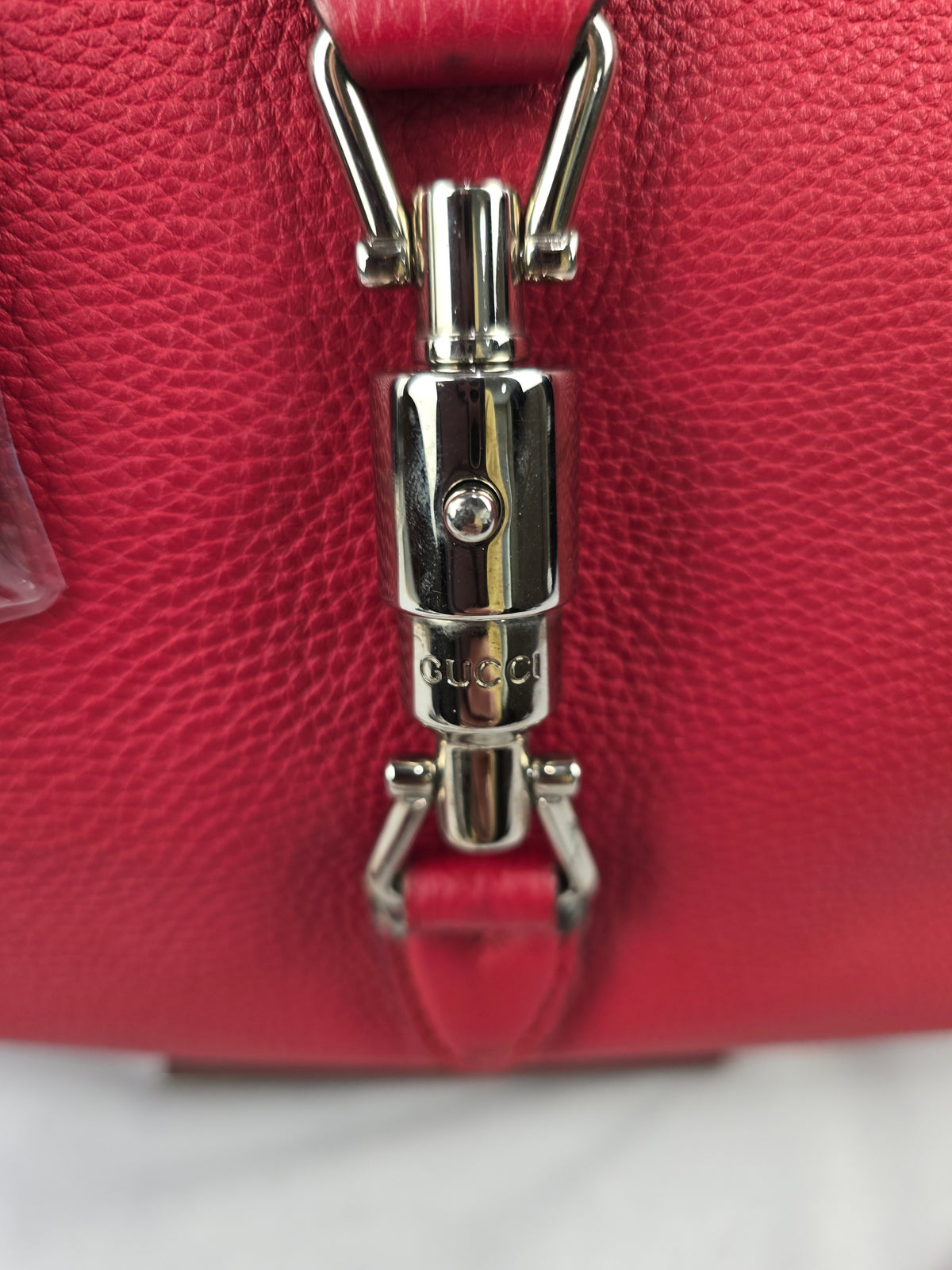 Gucci Jackie Medium Top Handle Tote in Red