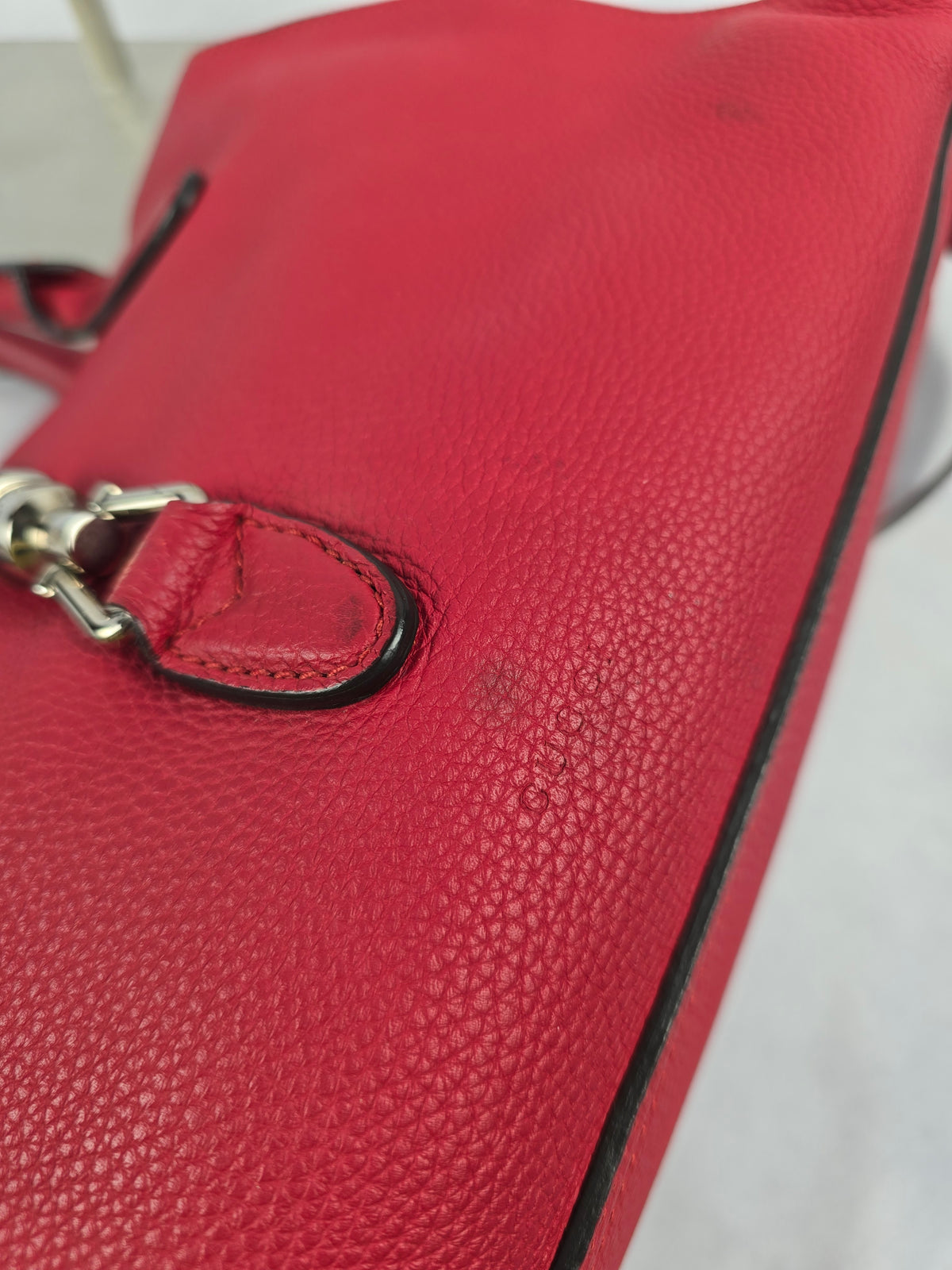 Gucci Jackie Medium Top Handle Tote in Red