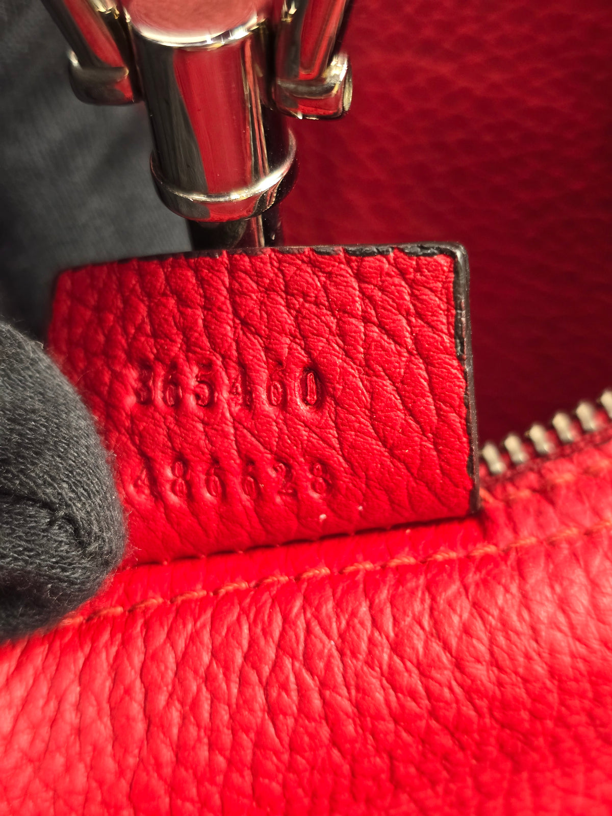 Gucci Jackie Medium Top Handle Tote in Red