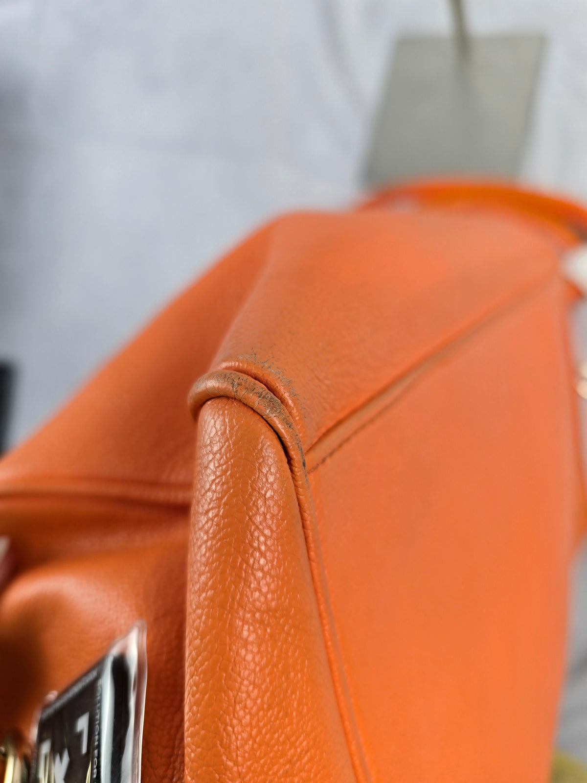 Versace Palazzo Leather Two-Way Bag in Orange