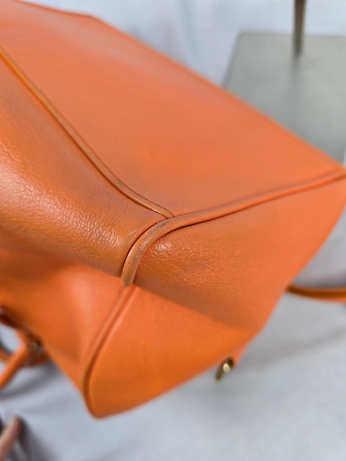 Versace Palazzo Leather Two-Way Bag in Orange