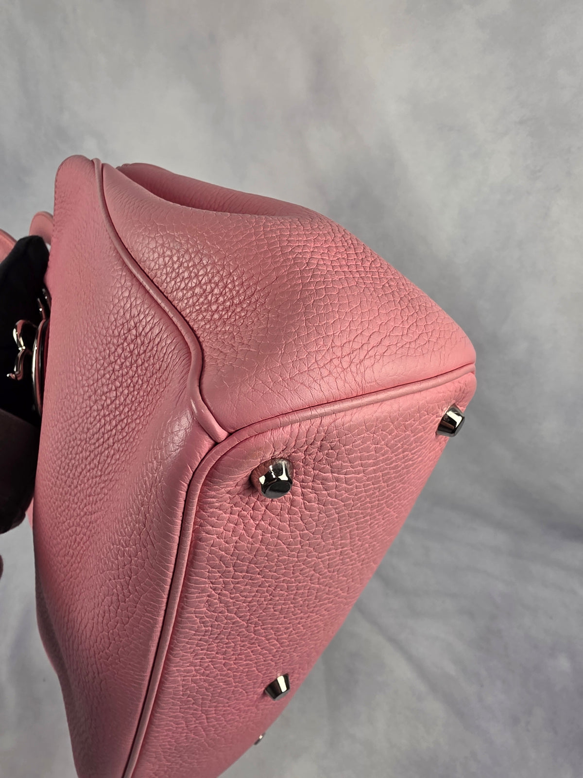 Christian Dior Pink Grained Calfskin Medium Diorissimo Tote Bag with Pouch