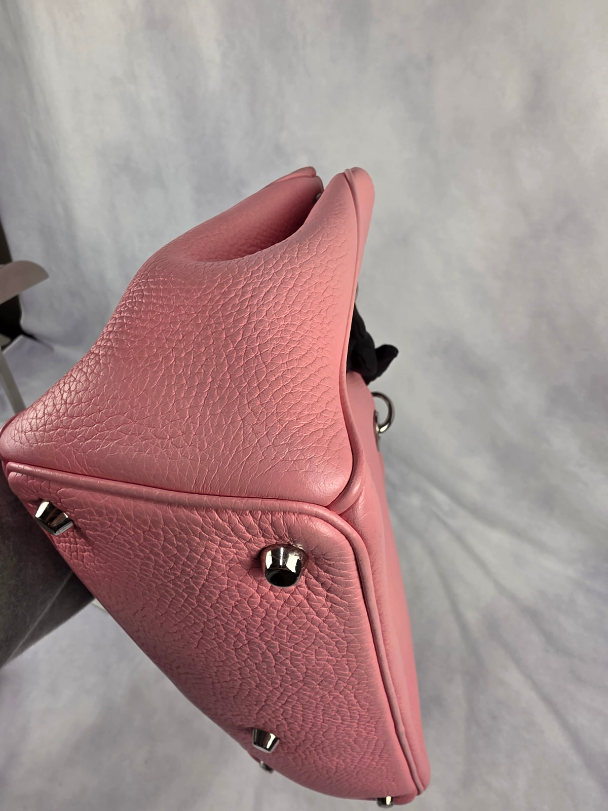 Christian Dior Pink Grained Calfskin Medium Diorissimo Tote Bag with Pouch