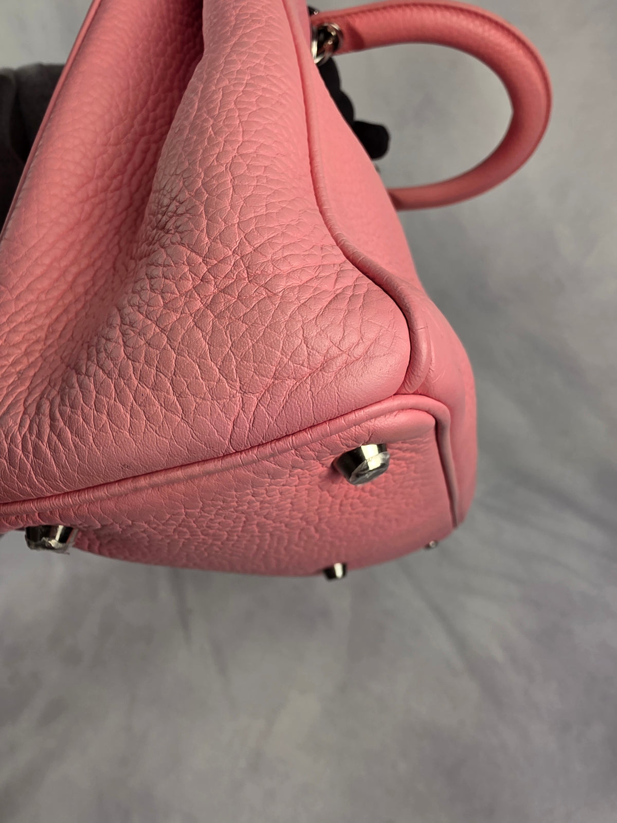 Christian Dior Pink Grained Calfskin Medium Diorissimo Tote Bag with Pouch