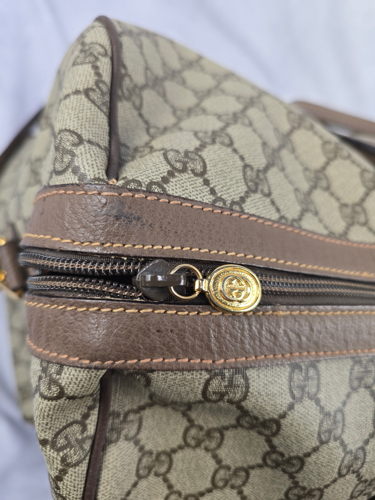 Gucci Vintage Duffle Bag with Strap