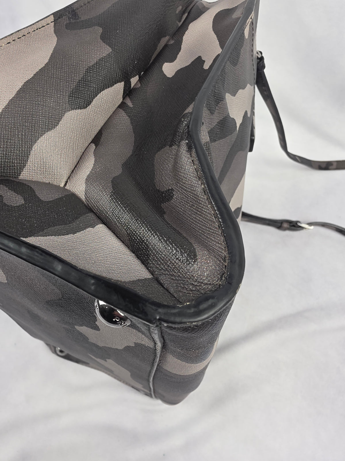Prada Marmo Camouflage Print Saffiano Soft Leather Tote Bag