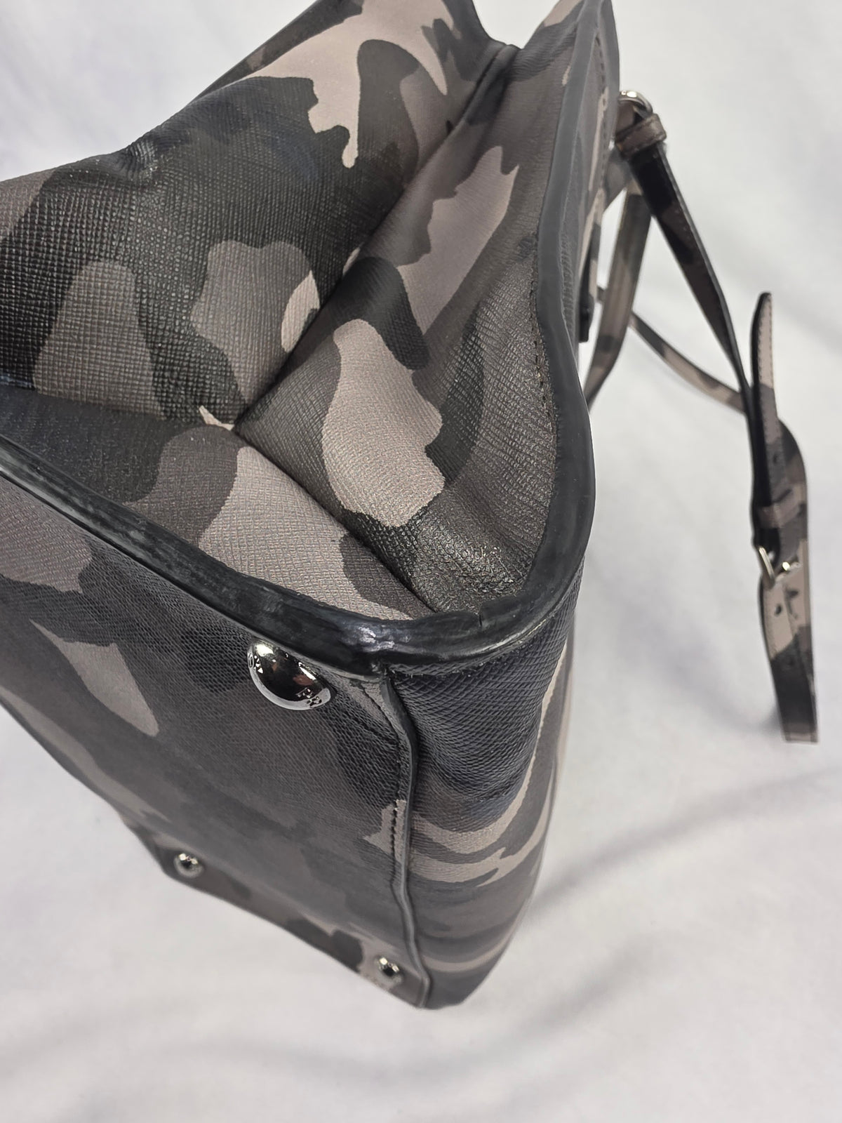 Prada Marmo Camouflage Print Saffiano Soft Leather Tote Bag