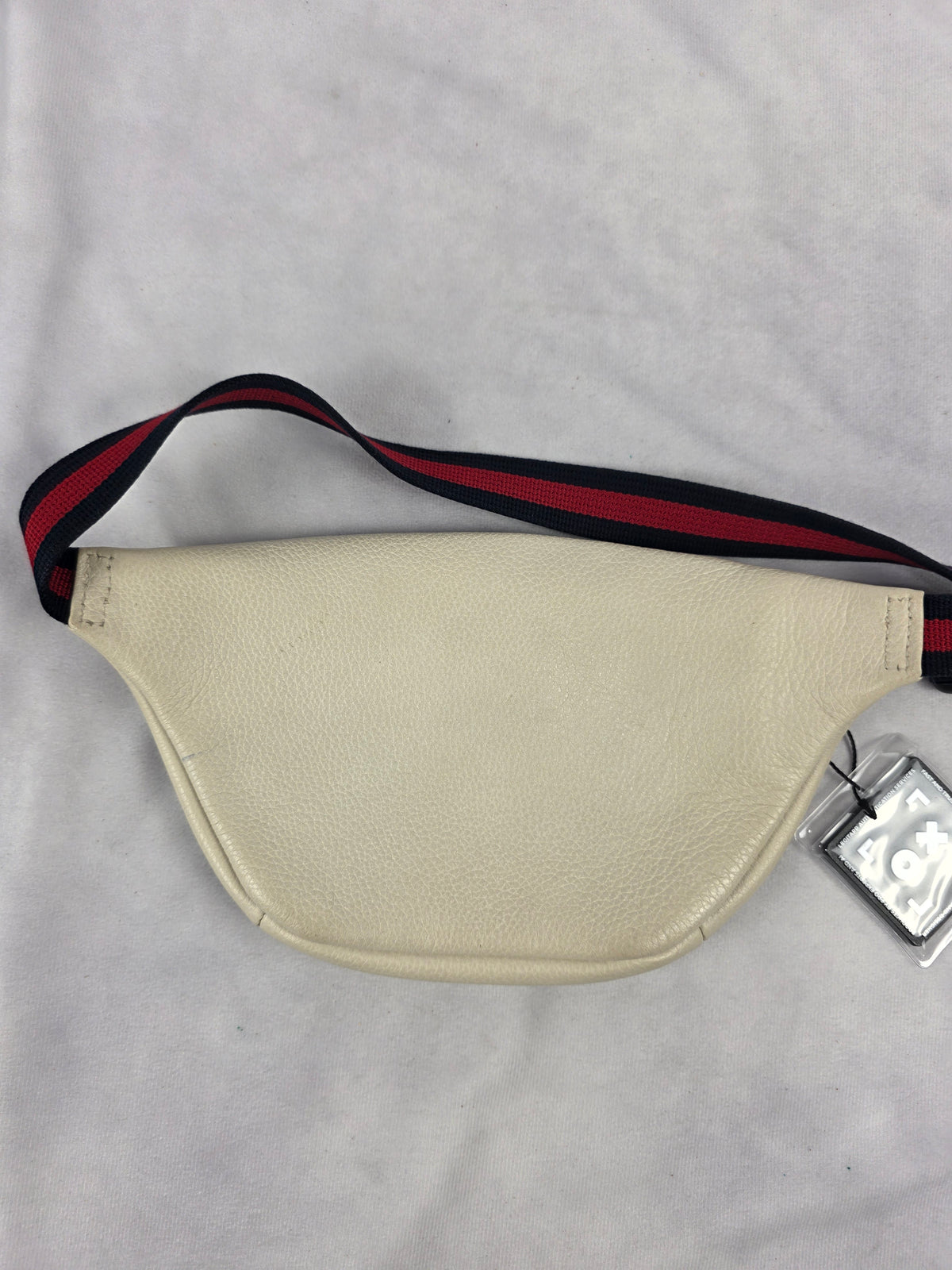 Gucci Off-White Print Leather Small Belt Bag with Vintage Logo