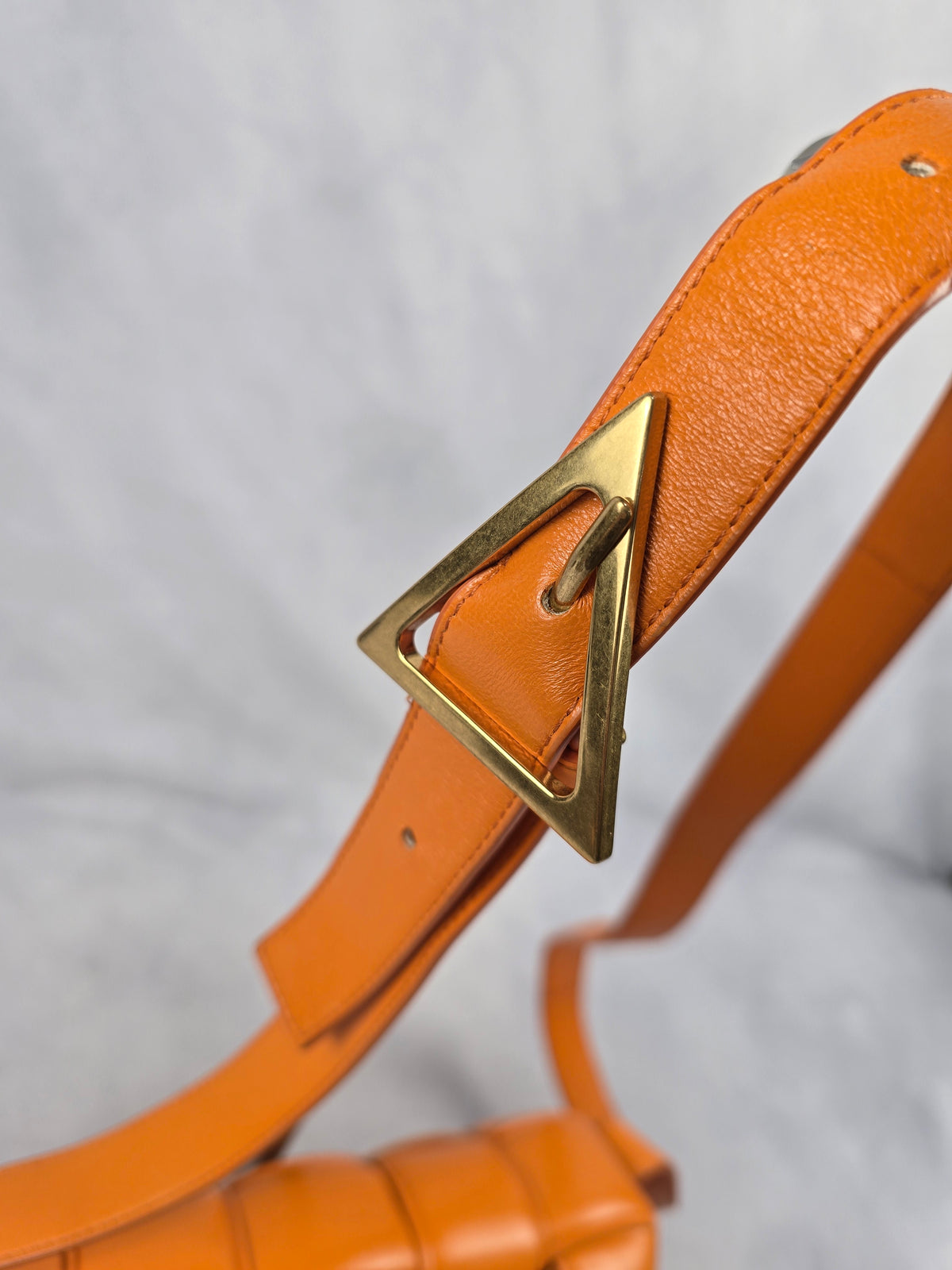 Bottega Veneta Padded Cassette Shoulder Bag in Bright Orange