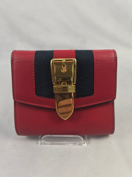 Gucci Sylvie Wallet in Red
