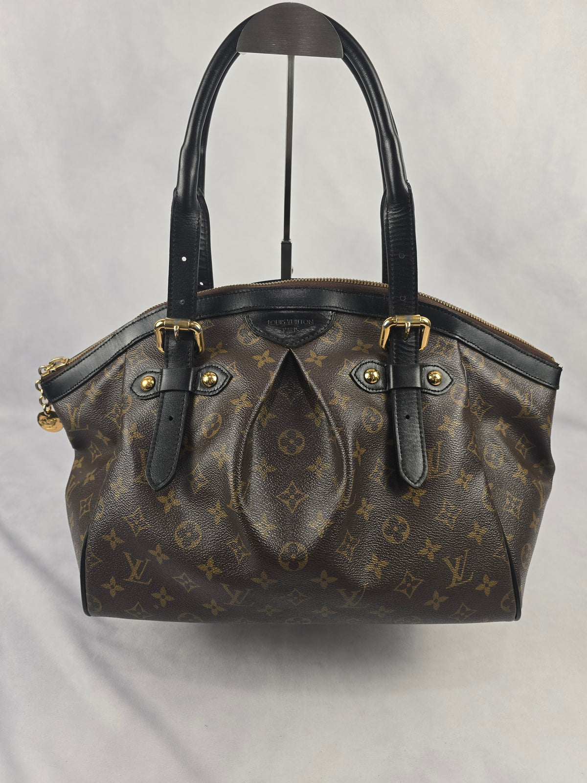 Louis Vuitton Monogram Tivoli (black-dyed vachetta trim and handles)