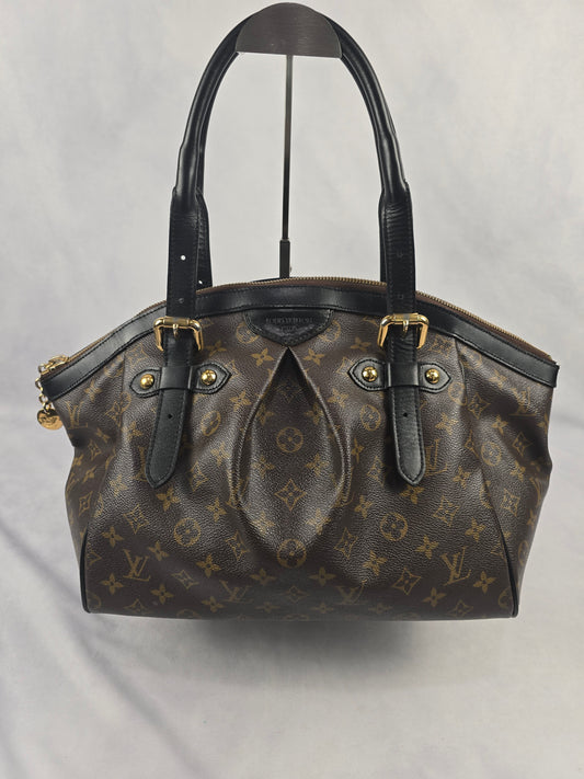 Louis Vuitton Monogram Tivoli (black-dyed vachetta trim and handles)