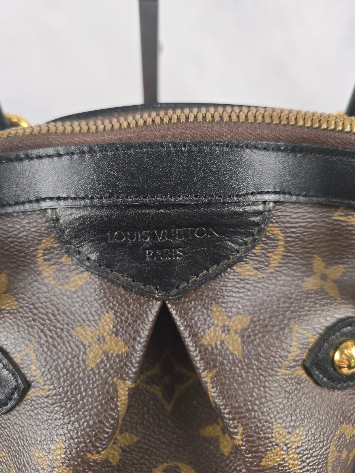 Louis Vuitton Monogram Tivoli (black-dyed vachetta trim and handles)