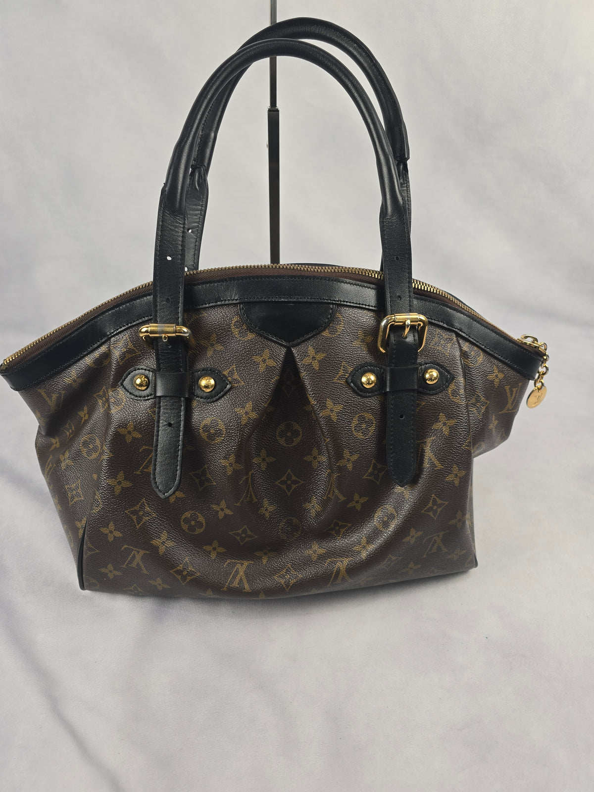 Louis Vuitton Monogram Tivoli (black-dyed vachetta trim and handles)