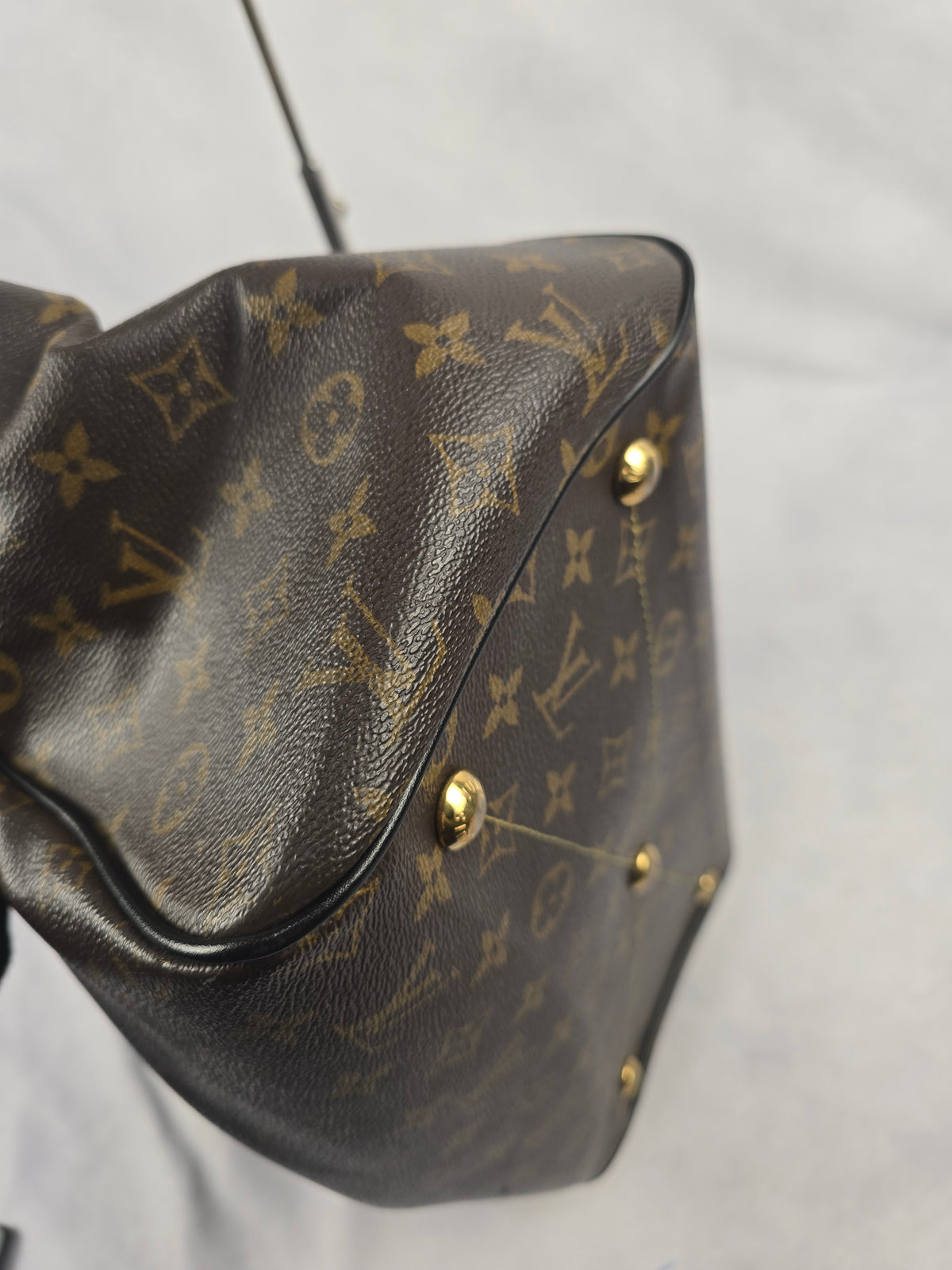Louis Vuitton Monogram Tivoli (black-dyed vachetta trim and handles)