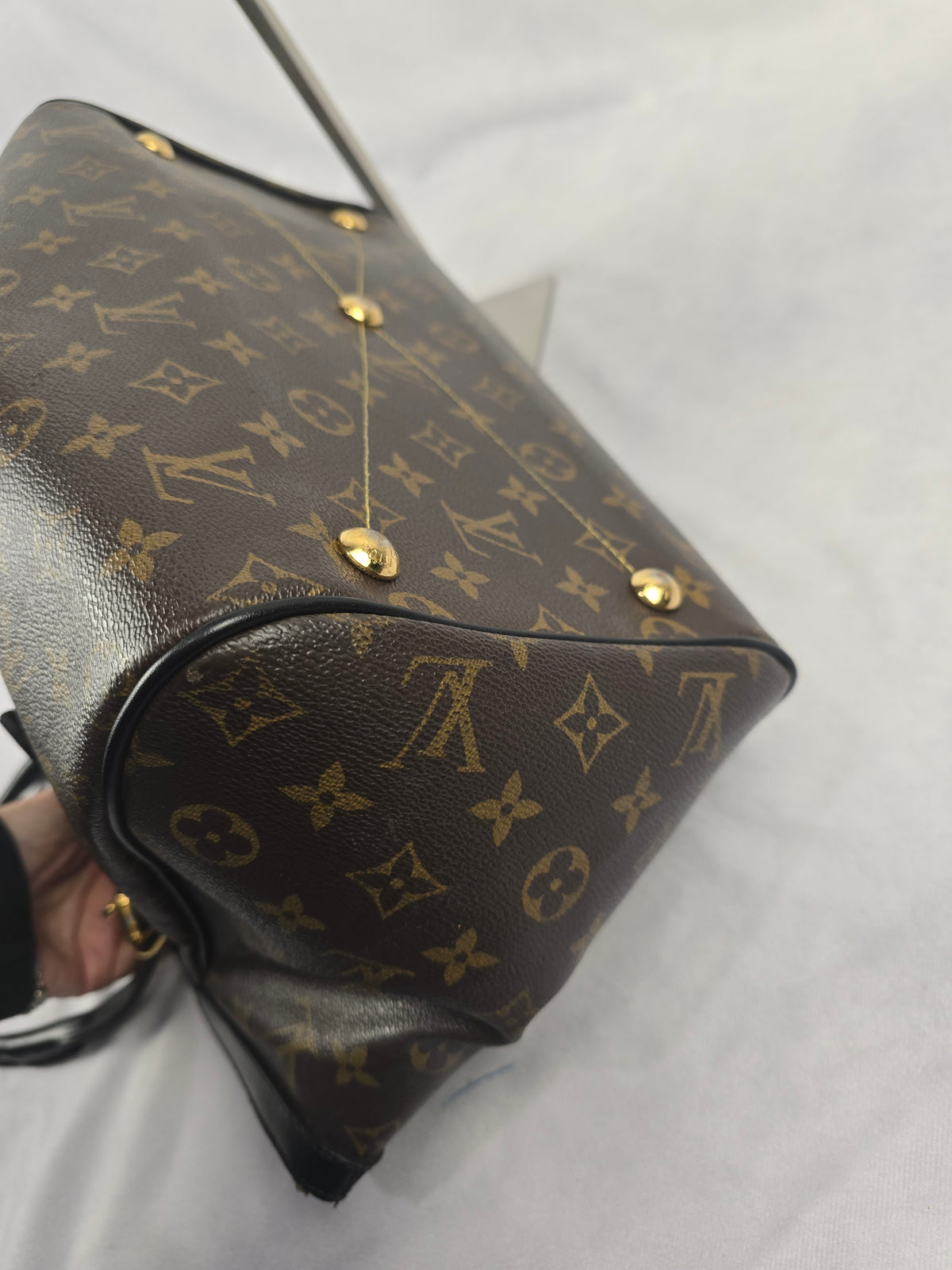 Louis Vuitton Monogram Tivoli (black-dyed vachetta trim and handles)