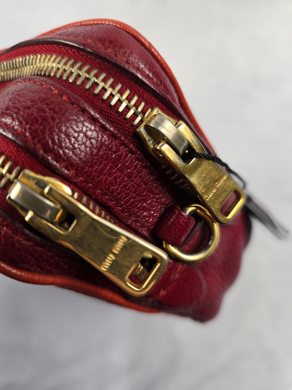 Miu Miu Madras Goat Leather Bi-Color Crossbody
