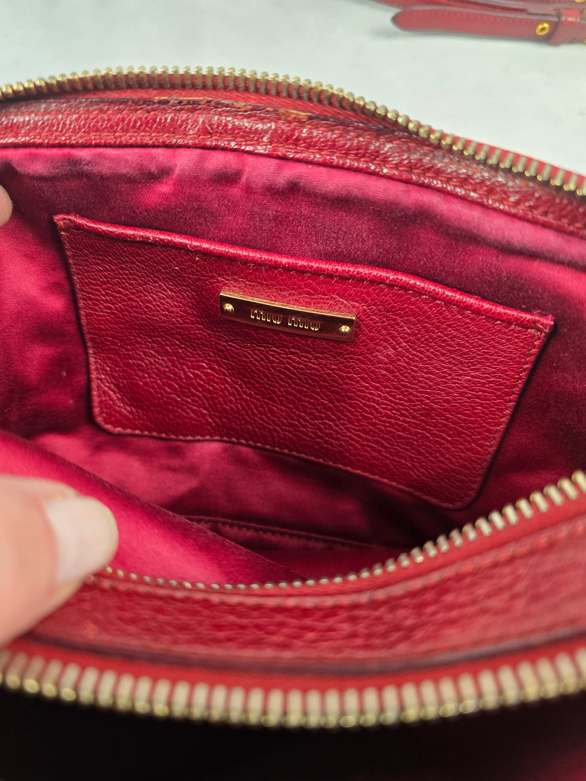 Miu Miu Madras Goat Leather Bi-Color Crossbody