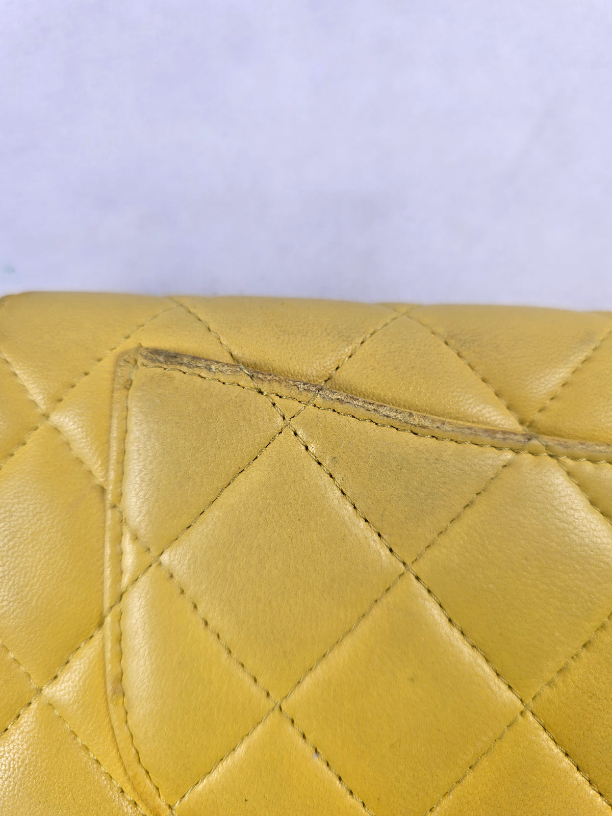 Chanel Timeless Classic Matelasse Long Wallet in Yellow Lambskin