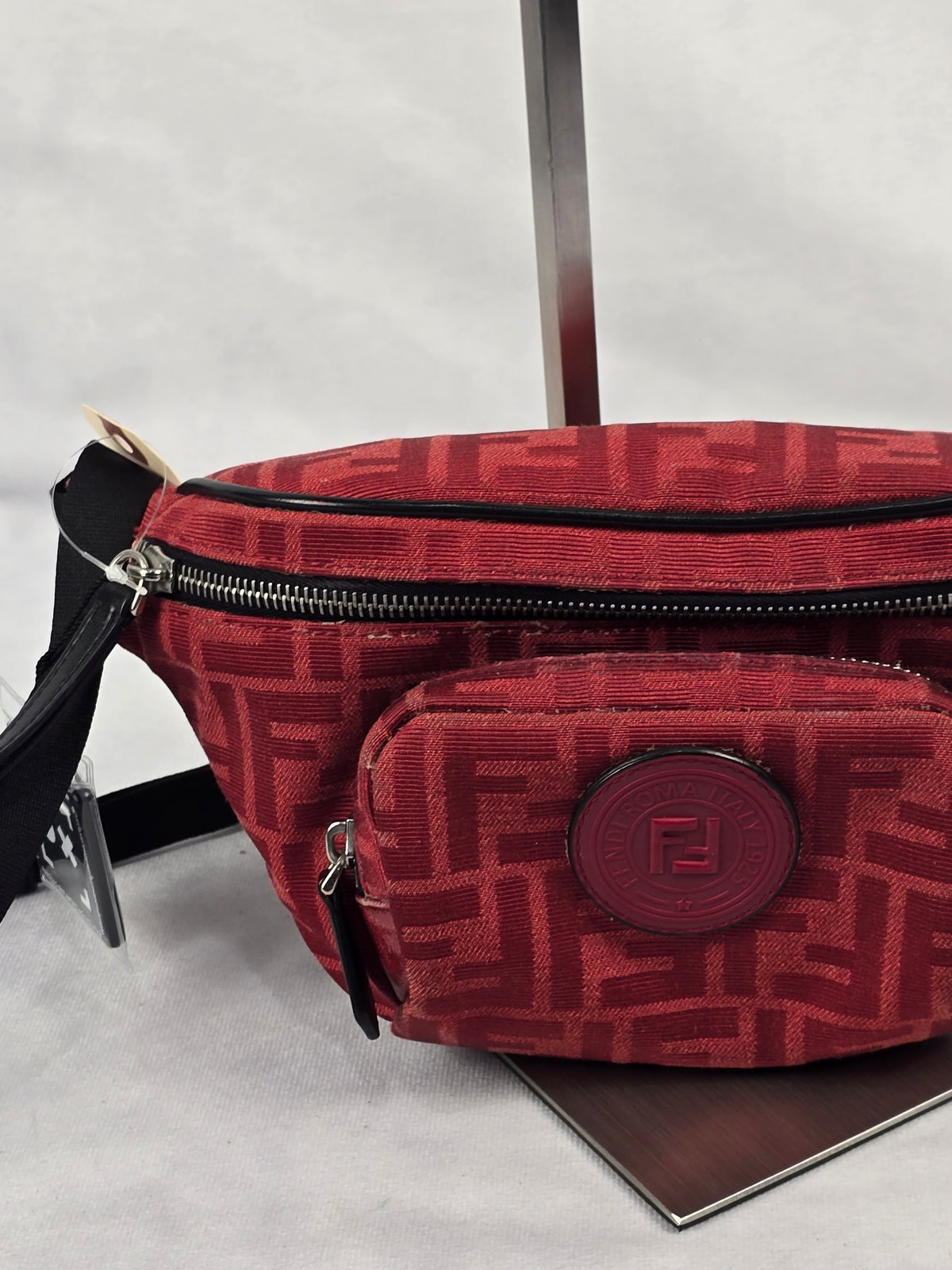 Fendi Zucca Canvas Bumbag Red