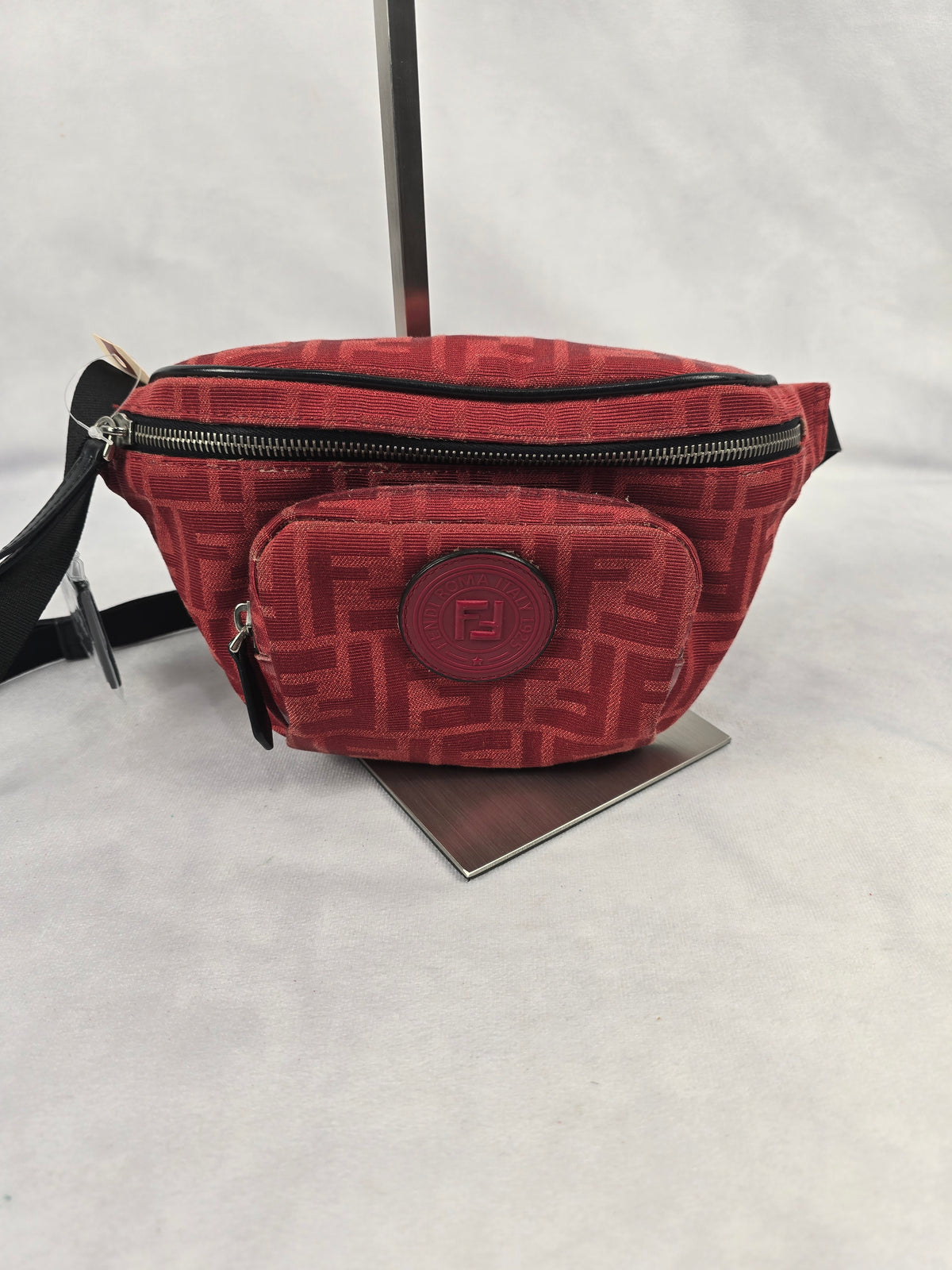 Fendi Zucca Canvas Bumbag Red