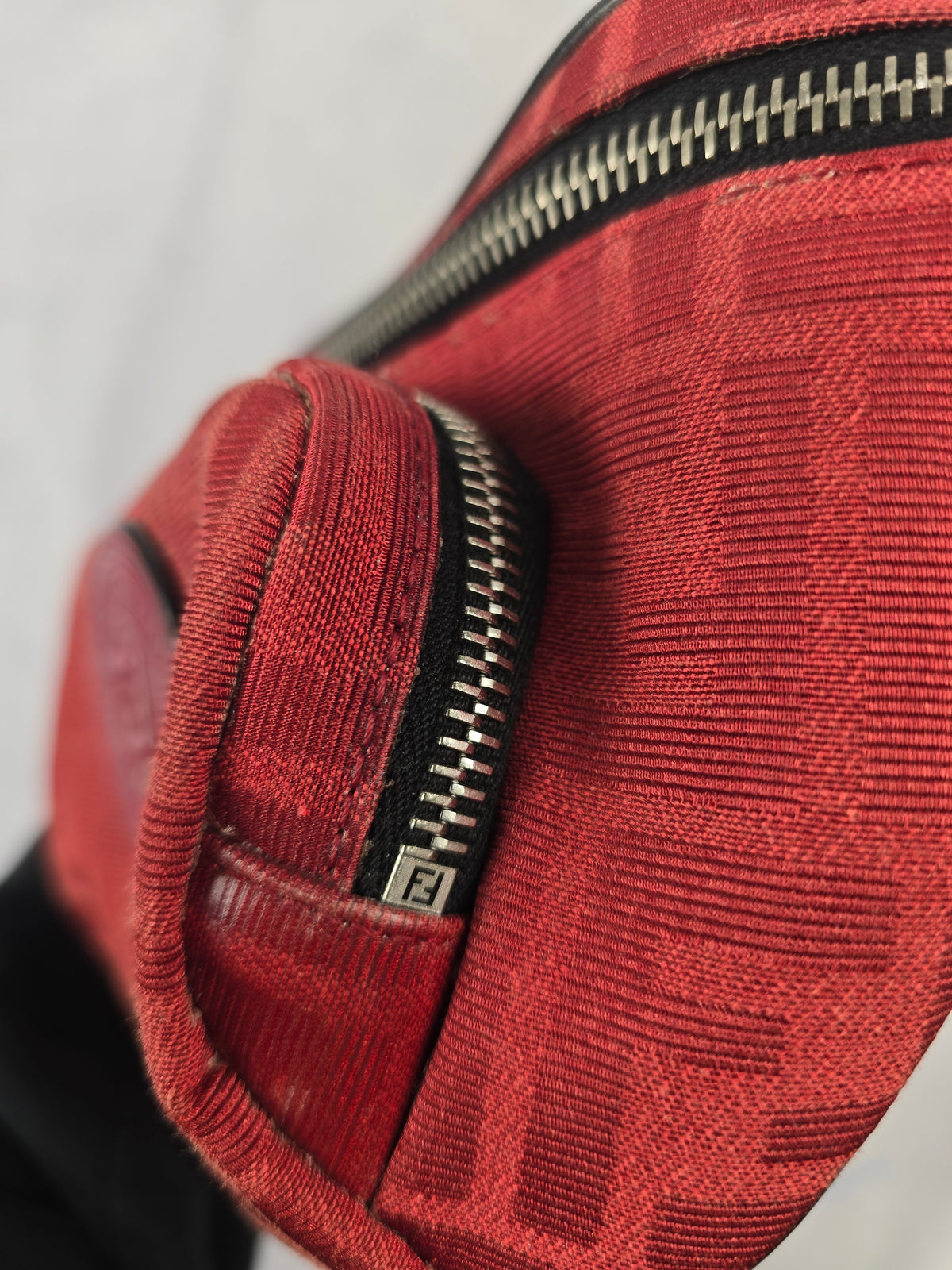 Fendi Zucca Canvas Bumbag Red