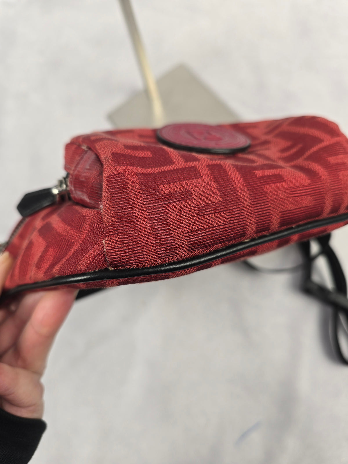 Fendi Zucca Canvas Bumbag Red