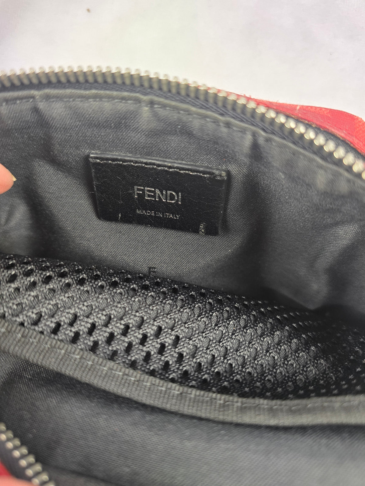 Fendi Zucca Canvas Bumbag Red