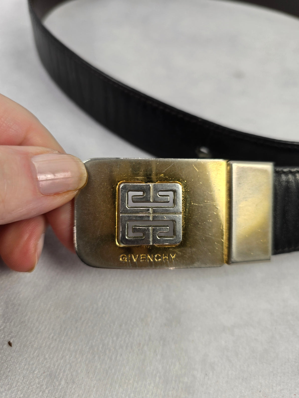 Givenchy Project Belt in Black Leather