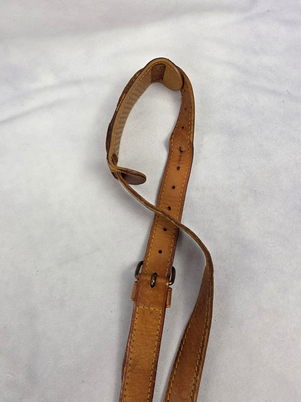 Louis Vuitton 1" Vachetta Leather Travel Shoulder Strap (43" Max Length)
