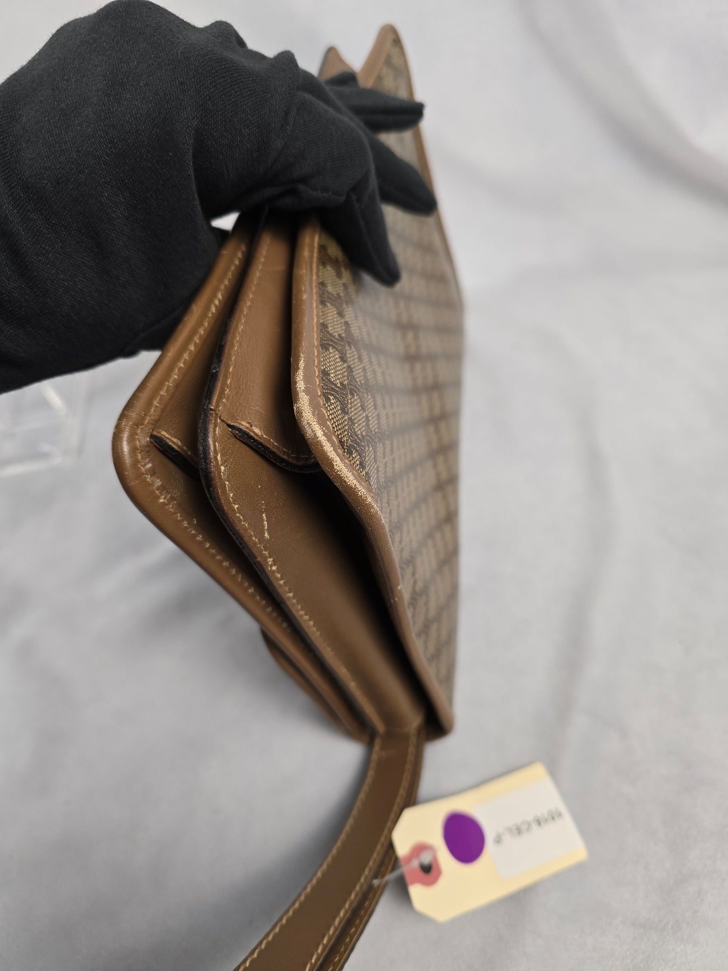 Celine Macadam Leather Clutch