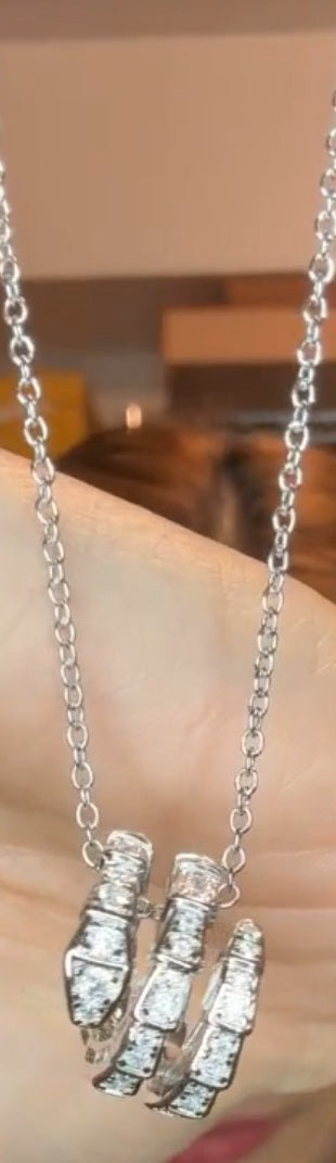 BVLGARI INSPIRED SERPENTI COILED NECKLACE