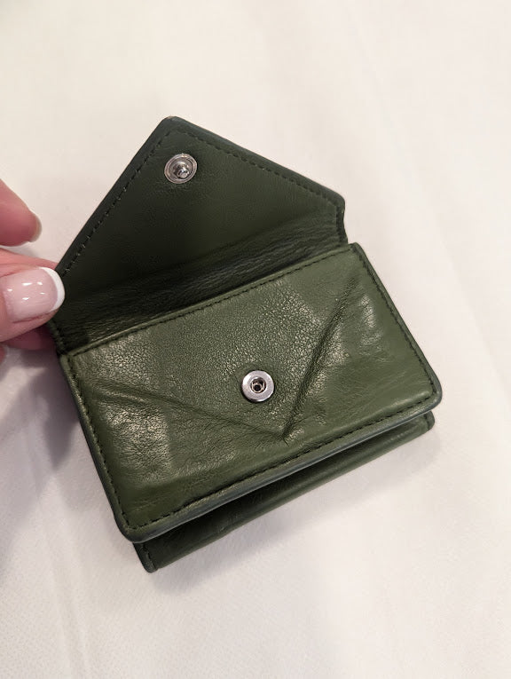 Balenciaga Green Tri-Fold Wallet