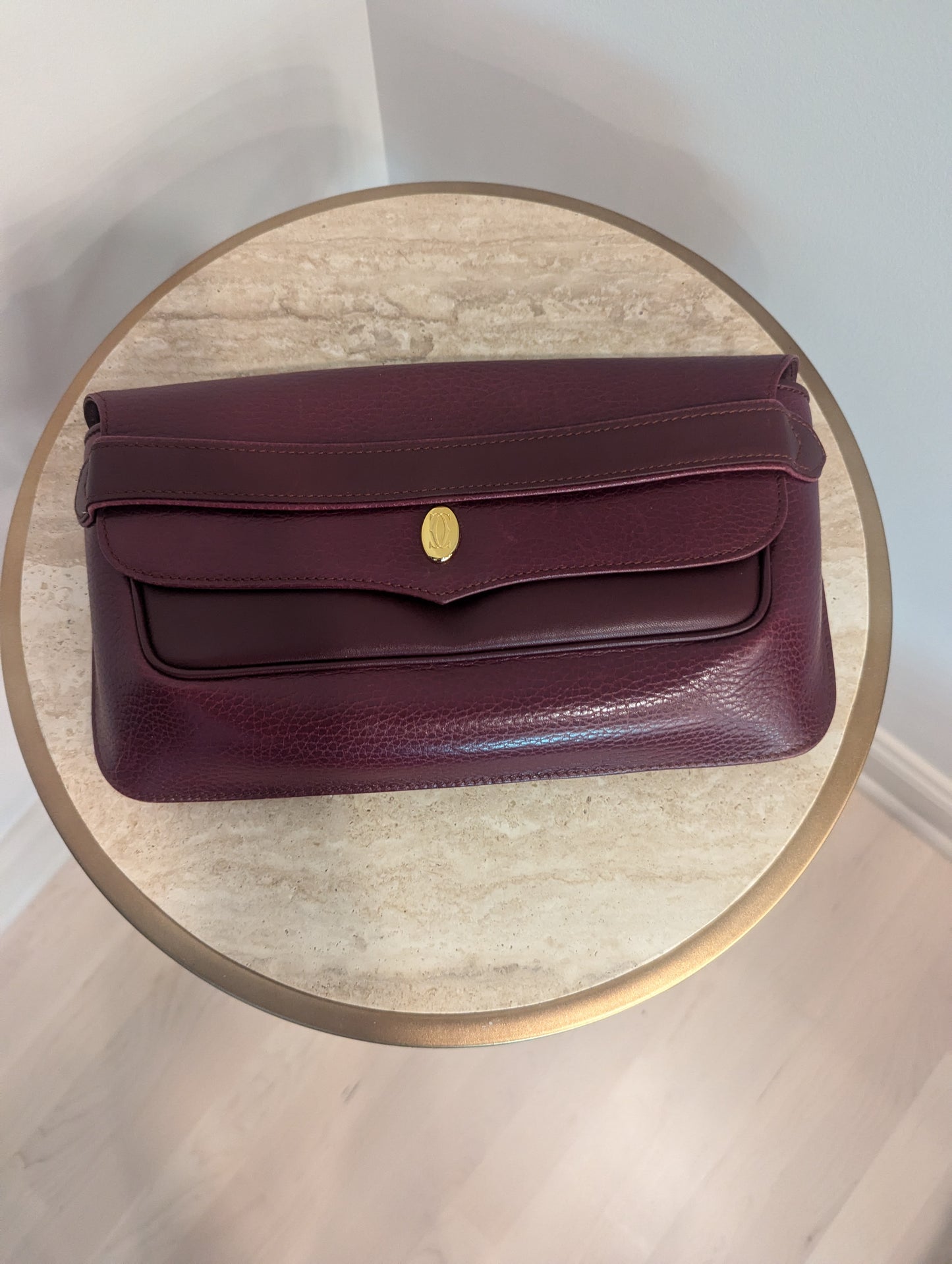 Cartier Vintage Bordeaux Burgandy Clutch