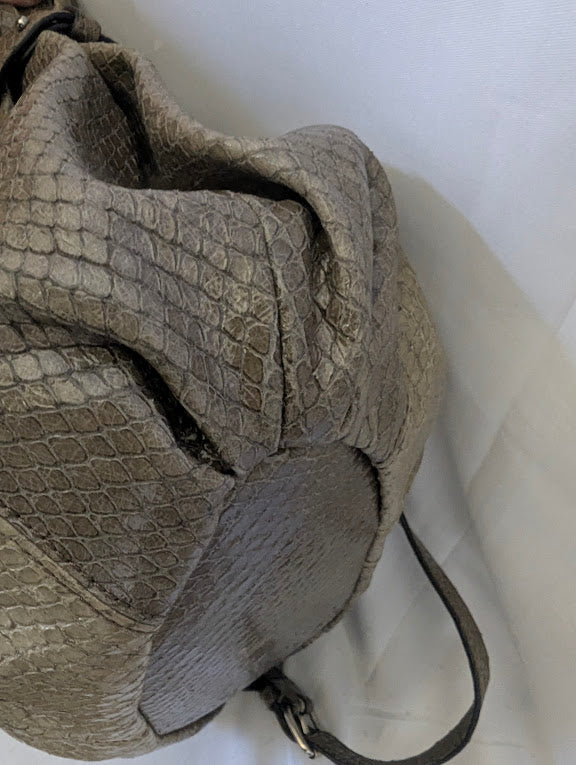 CELINE TWO TONE GREY PYTHON TWO WAY TOTE