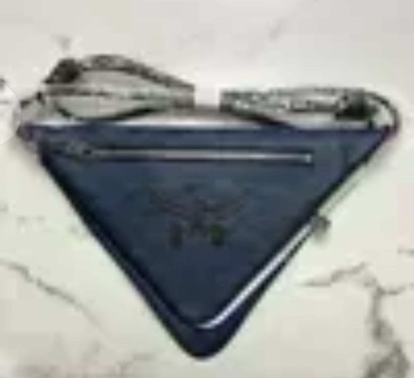 MCM HIMMEL TRIANGLE CROSSBODY BLUE-GREY CROSSBODY POUCH - NEW NEW TAGS